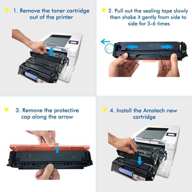TRUE IMAGE 5-Pack Compatible Toner Cartridge for HP 202A CF500A Work with HP Color Laserjet Pro MFP M281fdw M281cdw M254dw M281fdn M254dn M254nw M281 M254 Printer Ink (Black,Cyan,Yellow,Magenta)
