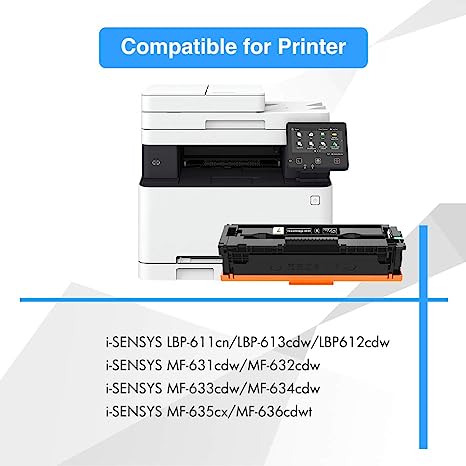 True Image Compatible Toner Cartridge Hign Yield for Canon 045 045H 045HK 045HC 045HY 045HM Work with Color imageCLASS MF634Cdw MF632Cdw LBP612Cdw Printer(Black,Cyan,Magenta,Yellow 4-Pack)