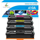 410A Toner Cartridge Compatible for HP 410A 410X CF410A CF411A CF412A CF413A Color Laserjet Pro MFP M477fnw M477fdw M477fdn M452dn M452nw M477 M452 M377 Printer Ink (Black Cyan Yellow Magenta, 4-Pack)